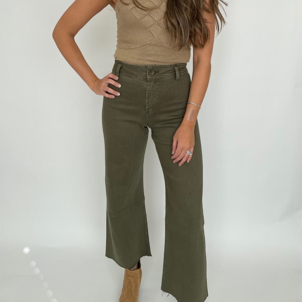 Miou Miou Green Wide Leg Pants